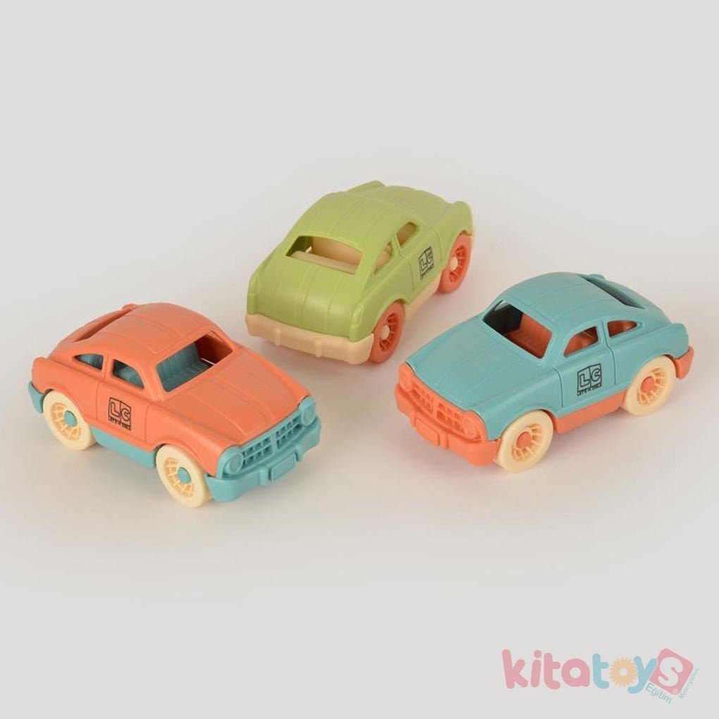 3'Lü Arabalar Somon Yeşil Turkuaz 30812 (Kara Taşıtı Oyuncak Minik Otomobil)