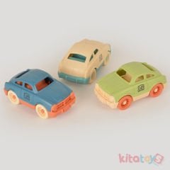 3'lü Arabalar Yeşil Bej Mavi 30812 (Kara Taşıtı Oyuncak Minik Otomobil)