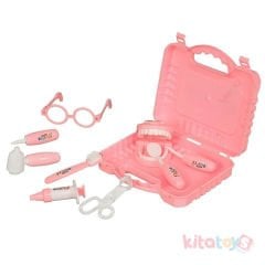 Çantalı Dişçi Seti Pembe (Oyuncak Doktor Diş Modeli Fırçalama)