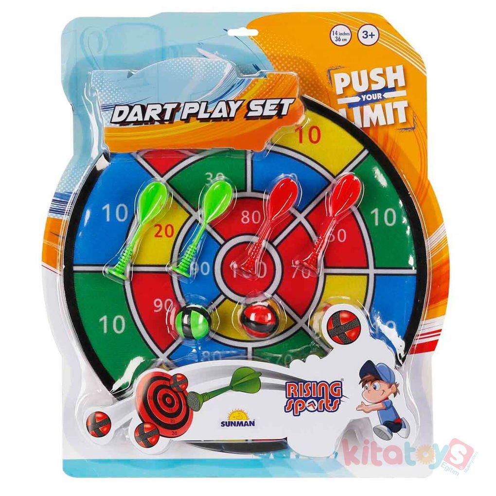 Cırtlı İğnesiz Dart Seti Oyunu 36 cm (Spor Malzemesi-Toplu Hedef Oyunu)