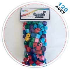Geometrik Boncuk (14 mm) Orta Boy Karışık  Şekiller İpe Dizme