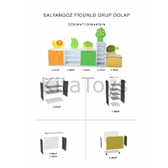 Salyangoz Figürlü Dolap Anaokulu Mobilyaları