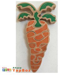 Ahşap Havuç 5 Parça Anaokulu Puzzle