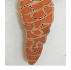 Ahşap Havuç 5 Parça Anaokulu Puzzle