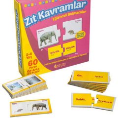 Zıt Kavramlar (Sert Mukavva) Eğlenceli Bulmacalar 1390