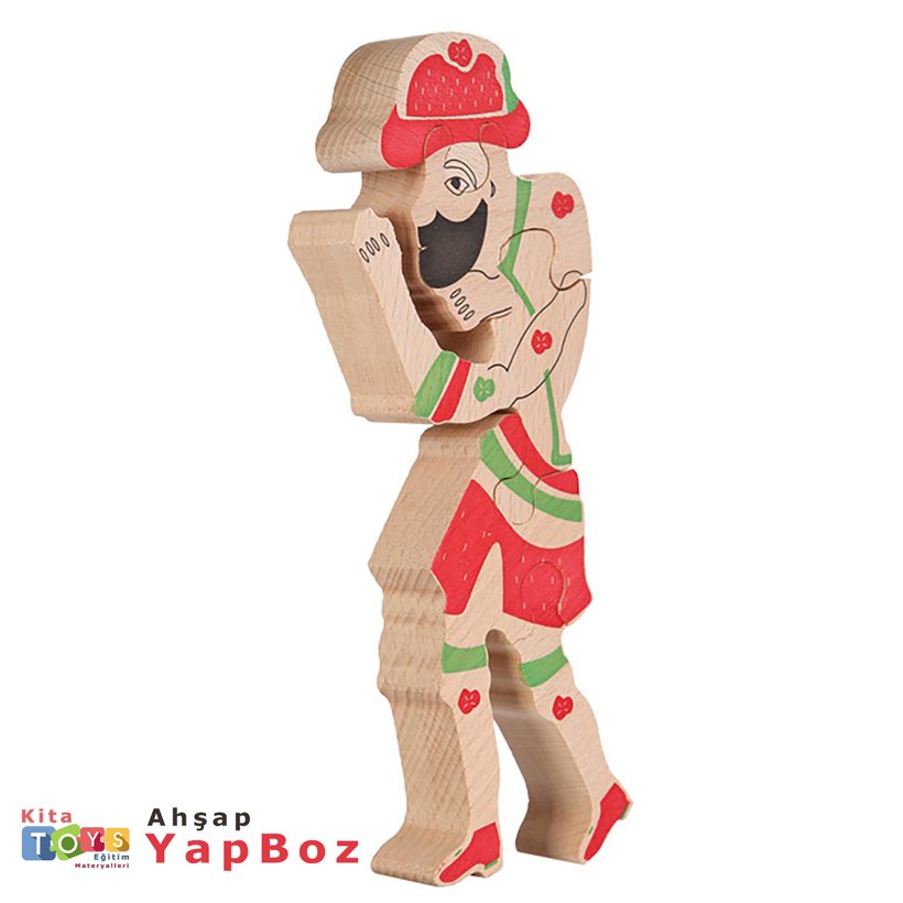 Karagöz Ahşap Puzzle (Yapboz Anaokulu Boyama)