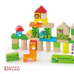 Hayvanat Bahçesi Ahşap Bloklar 50 Parça Vigatoys