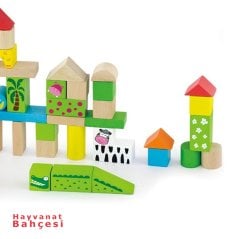 Hayvanat Bahçesi Ahşap Bloklar 50 Parça Vigatoys