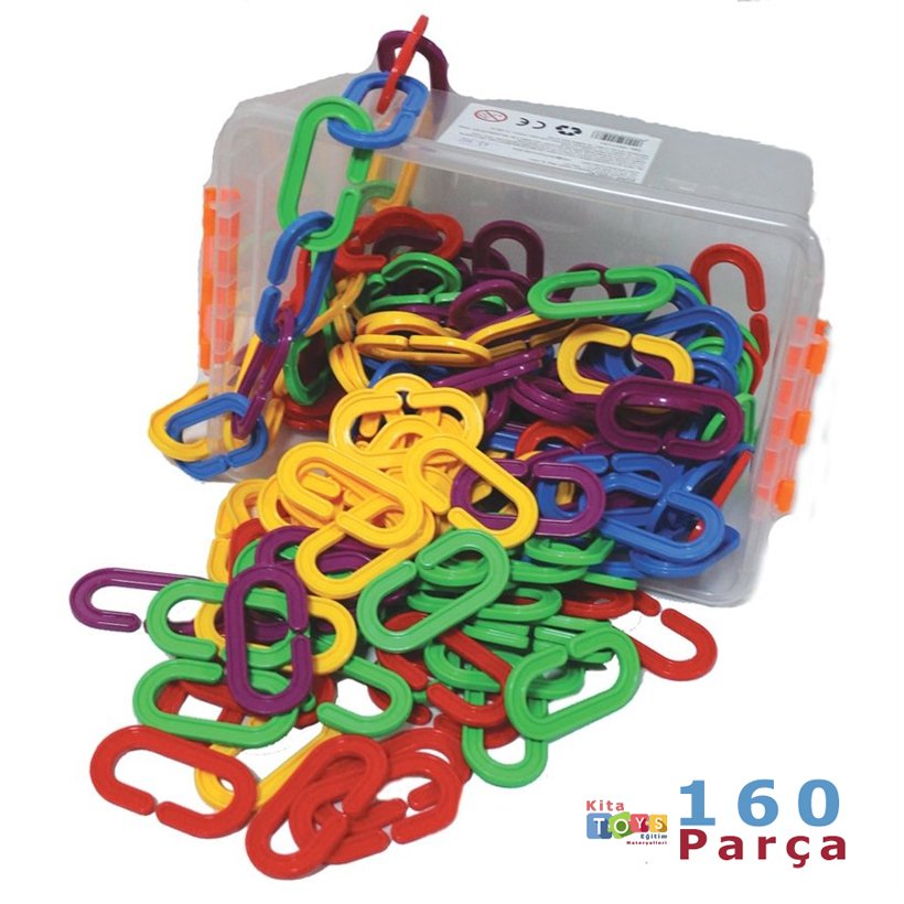 Halka Geçirme-160 Parça Qıanlıtoys Anasınıfı Oyuncak
