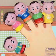 İnsan Figürlü Aile Parmak Kuklası 5'Li Seti (Finger)