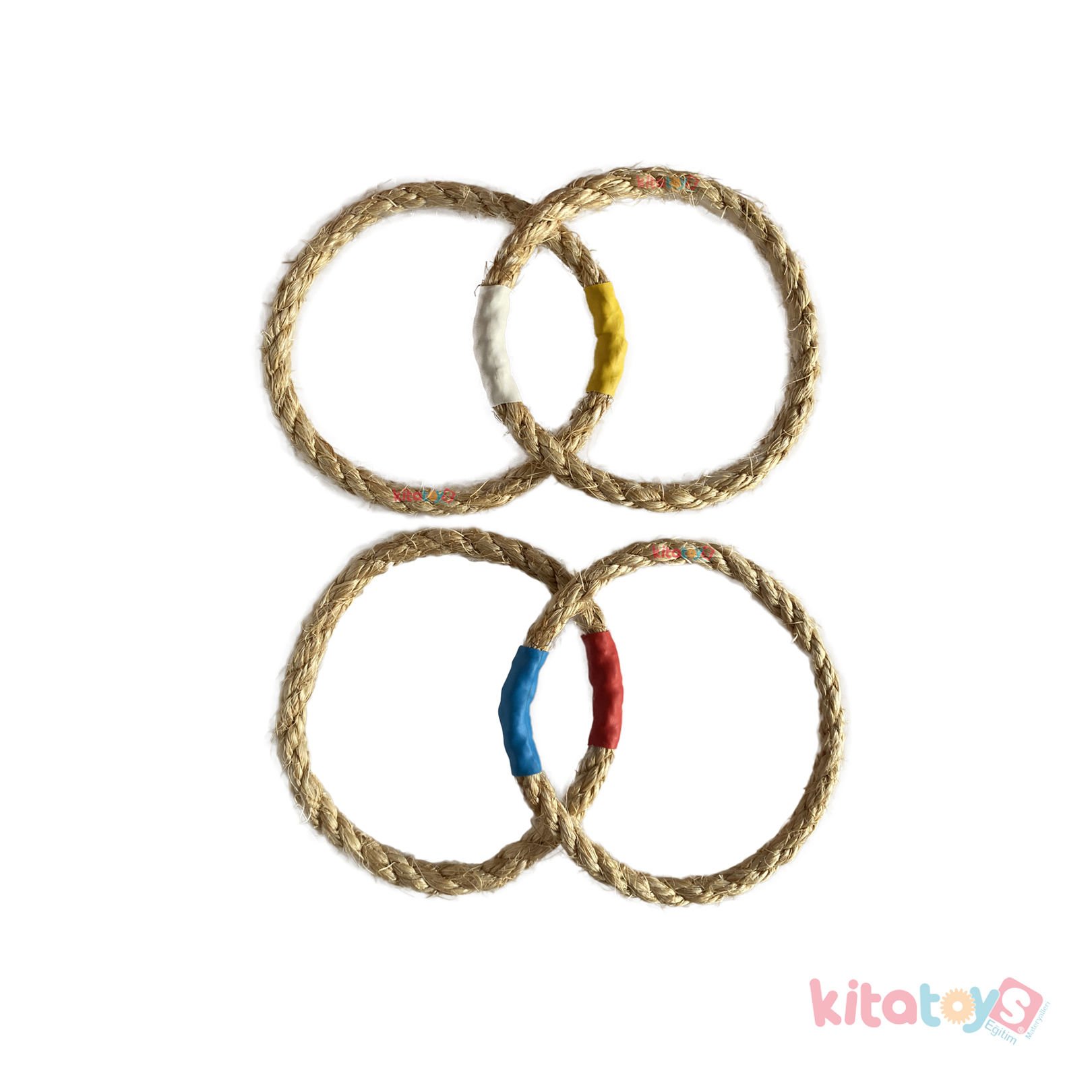 Atma Halkaları 4'lü Jüt halat (Mesafe Tahmin Oyunu Halkası)