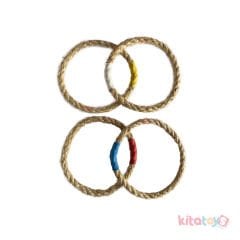 Atma Halkaları 4'lü Jüt halat (Mesafe Tahmin Oyunu Halkası)