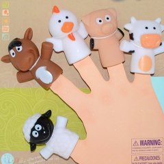 Hayvan Figürlü Parmak Kuklası 5'Li Set (Finger) 2