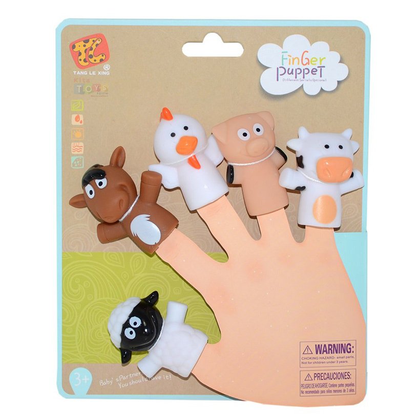 Hayvan Figürlü Parmak Kuklası 5'Li Set (Finger) 2