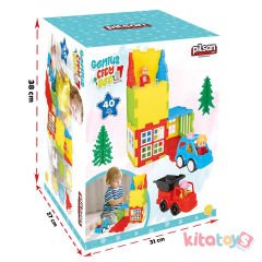 Dahi Şehir Seti 40 Parça - Dev Boyut (Lego Yapı İnşa Blokları) Pilsan