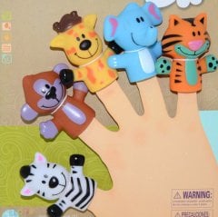 Hayvan Figürlü Soft Parmak Kuklaları 5'Li Seti 1.Seri