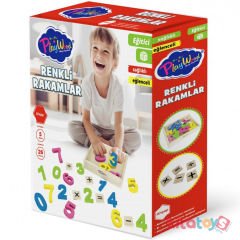 Ahşap Renkli Rakamlar 26 Parça (Sayılar) Matematik