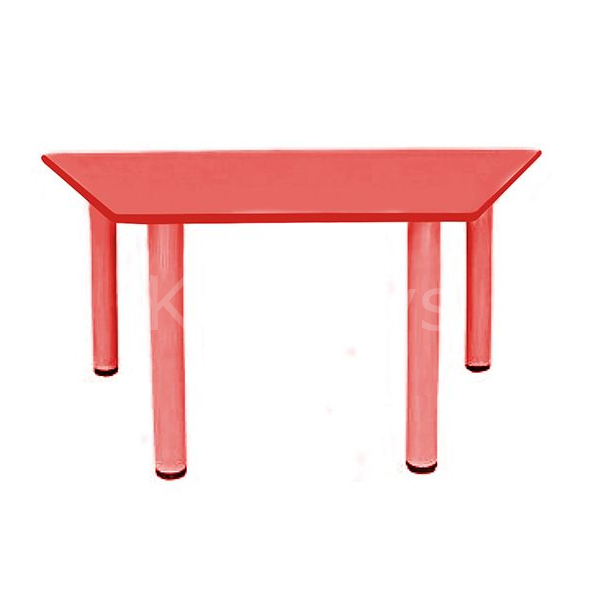 Paralel Kenarlı Trapez Masa (Anaokulu, Kreş) Kırmızı