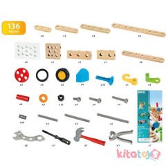 Brio Yapım Seti 136 Parça (Mühendis Dıy STEM ) 34587 Sök-Tak İnşaatçı Lego