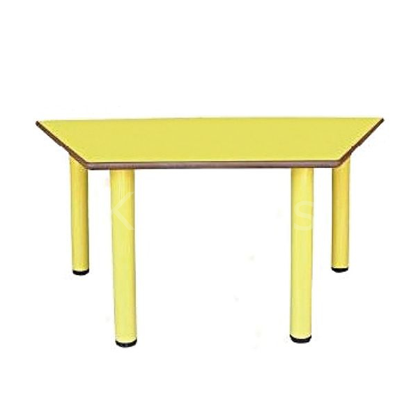 Paralel Kenarlı Trapez Masa (Anaokulu, Kreş) Sarı