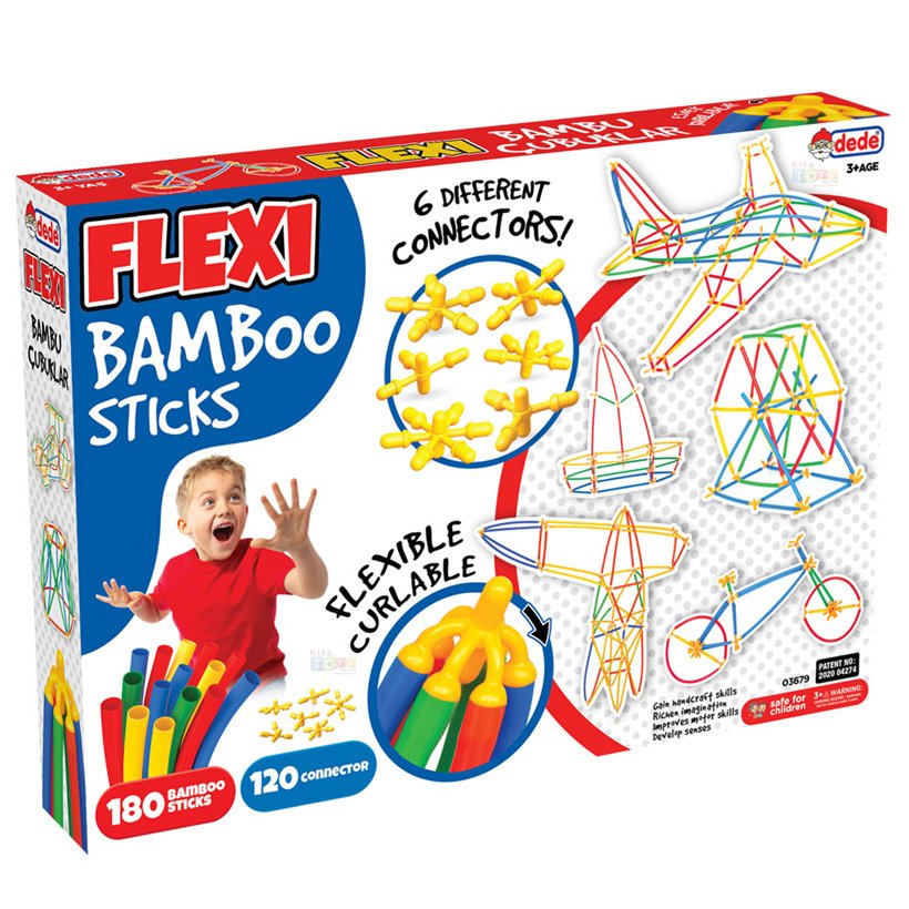 Flexi Bambu Çubuklar 300 Parça (Eğitim Ürünleri Boru) 03679