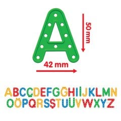 Harflerle Aktivite (İpli Eğitici Oyuncak) 03673 (Dikiş-Dikme Seti)