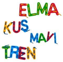 Harflerle Aktivite (İpli Eğitici Oyuncak) 03673 (Dikiş-Dikme Seti)