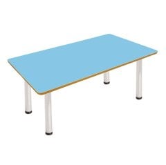 Metal Ayaklı Masa 120x60 Ahşap Masa Kırmızı