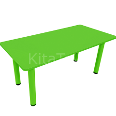 Metal Ayaklı Masa 120x60 Ahşap Masa Kırmızı