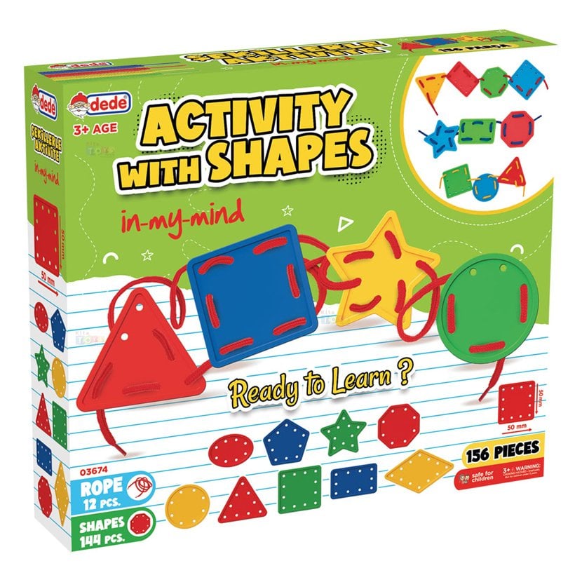 Şekillerle Aktivite (İp Geçirme Eğitici Oyuncak) 03674 (Dikiş-Dikme Seti)