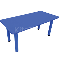 Metal Ayaklı Masa 120x60 Ahşap Masa Mavi