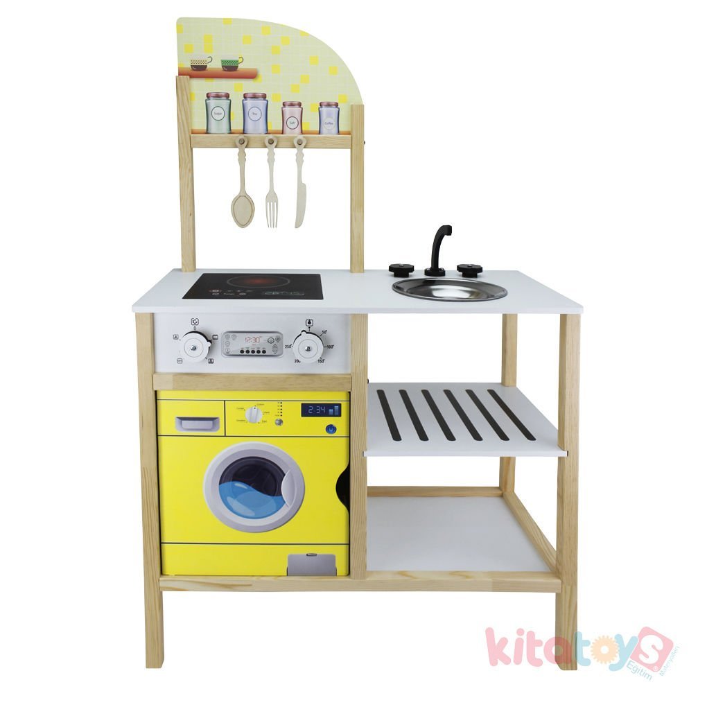 Ahşap Çocuk Mutfak Köşesi (Oyuncak Evcilik Dolabı) T1017