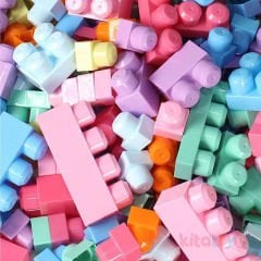 Play Blox 133 Parça Lego Pastel Renk Kutulu (Yapı Oyuncakları Bloklar)