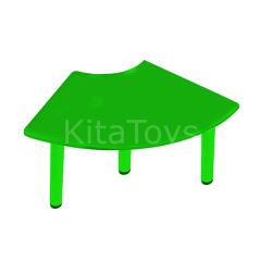 Ahşap Çeyrek Daire Masa (Anaokulu, Kreş) Yeşil