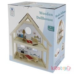 Doğal Ahşap Oyun Evi Seti 6 Parça (T2006 Ağaç Eğitici Oyuncak)