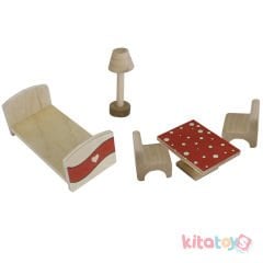 Doğal Ahşap Oyun Evi Seti 6 Parça (T2006 Ağaç Eğitici Oyuncak)