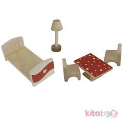 Doğal Ahşap Oyun Evi Seti 6 Parça (T2006 Ağaç Eğitici Oyuncak)