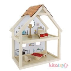 Doğal Ahşap Oyun Evi Seti 6 Parça (T2006 Ağaç Eğitici Oyuncak)