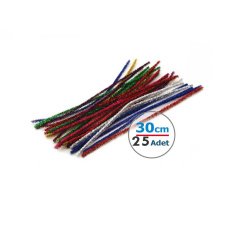 Simli Metalik Şönil 30 cm (Kırtasiye Malzemesi)