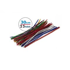 Simli Metalik Şönil 30 cm (Kırtasiye Malzemesi)