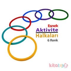 Aktivite Halkaları Esnek 6 Renk (Plastik Eğitici Çemberler)