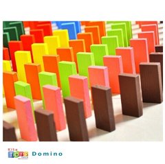 Ahşap Domino 200 Parça Beceri Oyunu