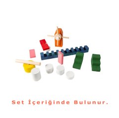 Ahşap Domino 360 Parça Beceri Oyunu