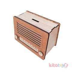 Ahşap Radyo Kumbara (Dekoratif Nostalji)