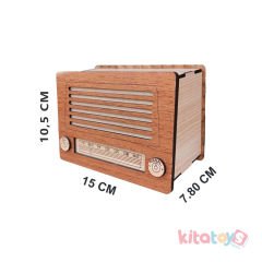 Ahşap Radyo Kumbara (Dekoratif Nostalji)