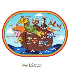 ANIMALS SHIP 200x290 Anaokulu Anti-Slip Halı