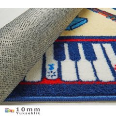 Musıc 200x290 Bej Anaokulu Anti-Slip Halı