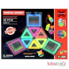 Orijinal Magical Magnet 30 Parça Manyetik Lego 3D (Mıknatıslı Legolar)
