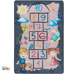 Street Game 100x150 Gri Bukle (Anaokulu Halısı)