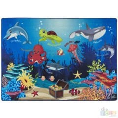 Deep Water 133x190 Mavi OCEANARIUM (Anaokulu Oyun Halısı)